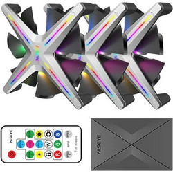Alseye X12 Kit Case Fan 120mm RGB με Σύνδεση 4-Pin PWM 3τμχ