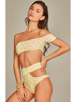 Suzy Bikini In Yellow Leopard Print