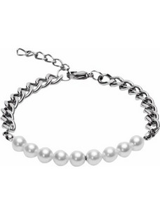 Βραχιόλι Χεριού Viro Stainless Steel - Artificial Pearl - 607142