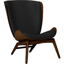 Πολυθρόνα The Reader Hope Leather 5701C5502-12 78x91x105cm Dark Oak Black