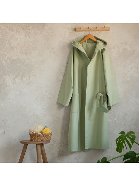 Nima Μπουρνούζι Microfiber με Κουκούλα Χακί 170GSM