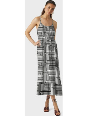 Vero Moda Midi Καλοκαιρινό Καθημερινό Φόρεμα Πολύχρωμο 10286748