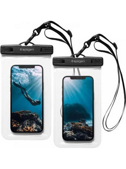 Universal Αδιάβροχη Θήκη Spigen A601 για Smartphones έως 6.8'' Διάφανο (2 τεμ.) (8809756648588)