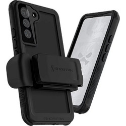 ΘΗΚΗ GHOSTEK NAUTICAL 4 Extreme ΑΔΙΑΒΡΟΧΗ με κλιπ ΖΩΝΗΣ , για Samsung Galaxy S22+ PLUS 5G 2022 - ΔΙΑΦΑΝΟ/ΜΑΥΡΟ - GHOCAS3027