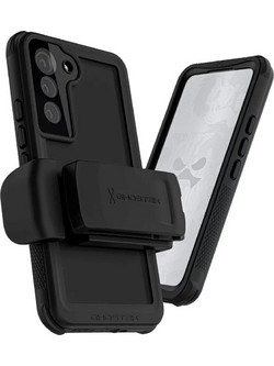ΘΗΚΗ GHOSTEK NAUTICAL 4 Extreme ΑΔΙΑΒΡΟΧΗ με κλιπ ΖΩΝΗΣ , για Samsung Galaxy S22+ PLUS 5G 2022 - ΔΙΑΦΑΝΟ/ΜΑΥΡΟ - GHOCAS3027