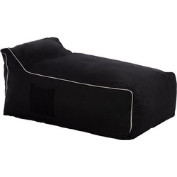 ΠΟΥΦ ZAFER FB95772.12 ΜΕ TEXTILINE ΜΑΥΡΟ ΚΑΙ ΛΕΥΚΟ ΡΕΛΙ 88x128x40-60Υ εκ