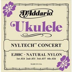 D'Addario EJ88C 4-37 Σετ 4 Χορδές Ukelele Nylon 24-37" 1/4