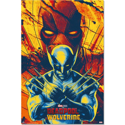 Grupo Erik Αφισα DEADPOOL and WOLVERINE - Retro - Poster 61 x 91cm