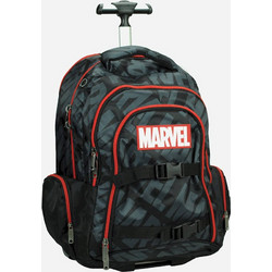 Gim Marvel Heroes Σχολική Τσάντα Τρόλεϊ Δημοτικού Μαύρη 337-29074