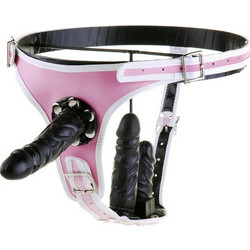 Triple Pleasure Strap On Pink