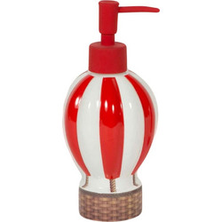 Δοχείο Κρεμοσάπουνου Airship 577045 8,5x8,5x19,3cm White-Red Marva Πορσελάνη