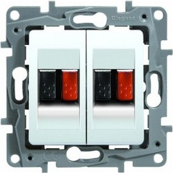 Πρίζα Διπλή Ηχείων Λευκή Legrand Niloe - 764581
