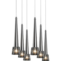 Home Lighting LOGO Κρεμαστό Φωτιστικό Οροφής Πολύφωτο Ασημί 77-1821