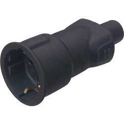 Legrand Φις Σούκο Θηλυκό 16Α με Δακτύλιο Μαύρο IP44 IK08 - 050197