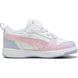 Puma Rebound V6 Παιδικά Sneakers Λευκά Ροζ Λιλά 400595-01