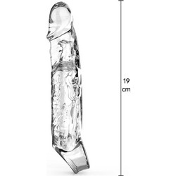 ToyJoy Get Real Sleeve Large Κάλυμμα Επιμήκυνσης Πέους 19cm Clear