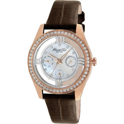 Kenneth Cole Γυναικείο Ρολόι με Καφέ Δερμάτινο Λουράκι IKC2818