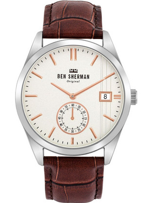 Ben Sherman Spitalfields Heritage Ανδρικό Ρολόι με Καφέ Δερμάτινο Λουράκι WB039T