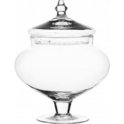Γυάλινο Βάζο με Πόδι και Καπάκι 17x27cm 366.034.0001.11