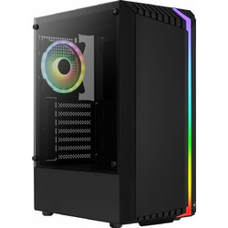 Aerocool Bionic V2 Black Midi Tower Κουτί Υπολογιστή RGB με Πλαϊνό Παράθυρο
