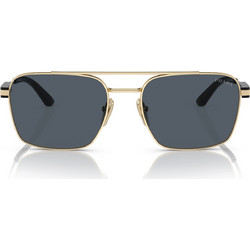 Prada PR67ZS ZVN09T Ανδρικά Γυαλιά Ηλίου Τετράγωνα Μεταλλικά Χρυσά με Μαύρο Polarized Φακό