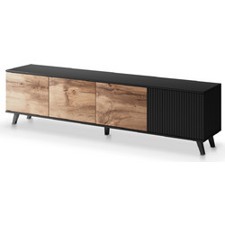 RANDOM RTV-3 Βάση τηλεόρασης δρυς / μαύρο 200/40/52 cm 2010001194415
