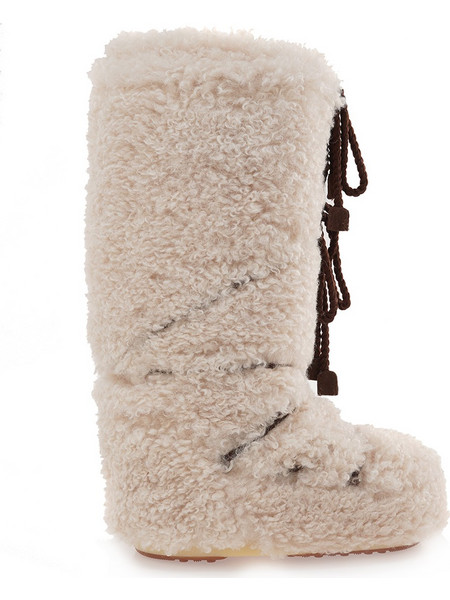 Moon Boot SNOW BOOTS V219B3702C93 - ΜΠΕΖ ΜΠΟΥΚΛΕ 1403070 MB ICON CURLY EXTRA-L007 ECRU