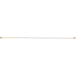 Ro-Ro Accessories Γυναικείο Βραχιόλι Ποδιού Αλυσίδα με Πέρλες από Ατσάλι Επιχρυσωμένο