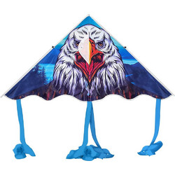 Αετός τριγωνικός polyester με ουρές και σπάγγο 115x60cm πολύχρωμο 3-2695