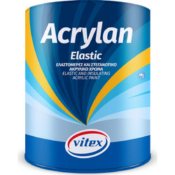 Vitex Acrylan Elastic Ακρυλικό Ελαστομερές Χρώμα Εξωτερικού Χώρου Λευκό 3lt