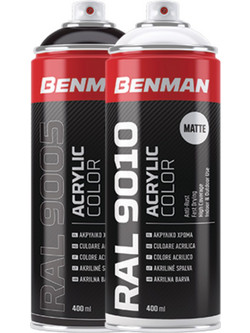 Benman Acrylic Color Spray Σπρέι Βαφής Μαύρο Ματ 400ml