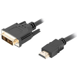 Lanberg Cable DVI-D male - HDMI male 1.8m (CA-HDDV-10CC-0018-BK) CA-HDDV-10CC-0018-BK