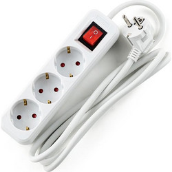 Muhler 1008197 Πολύπριζο 3G , 1.5mm2 , 3m , με διακόπτη