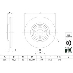 Bosch Δισκόπλακα - 0 986 479 G32