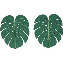 Σουβέρ φύλλο πράσινο 10x12 cm/set 2pcs