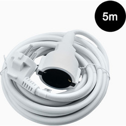 LAMTECH EXTENSION CORD WITH CHILDREN PROTECTION 5M WHITE