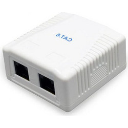CABLEXPERT CAT6 UTP 2-PORT SURFACE MOUNT BOX