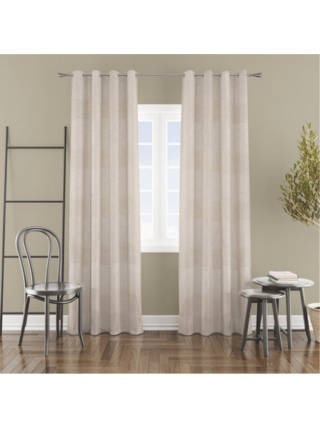 Kipper Κουρτίνα με Τρουκς 140x260 Emelie Εκρού
