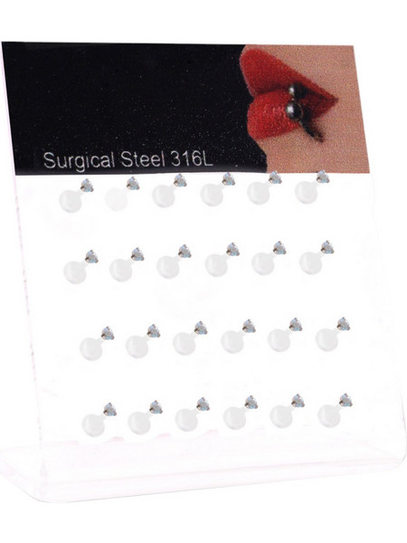RO Accessories Σκουλαρίκι Καρφωτό Χείλους Ασημί X215745