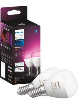 PHILIPS Hue White & Color Ambiance Έξυπνος Λαμπτήρας Luster 5.1W E14 (2 Τεμάχια)