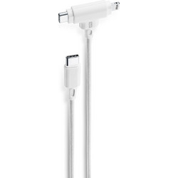 Cellular Line CELLULAR LINE 477263 Καλώδιο Συγχρονισμού και Φόρτισης Type-C/Lightning (1,5m) Άσπρο