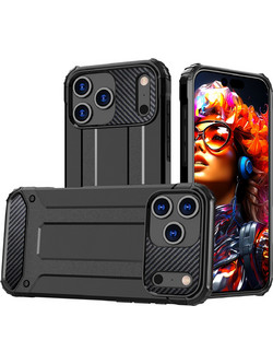 Hybrid Armor Case for iPhone 17 Pro - Black