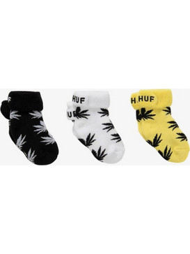 HUF Kids Plantlife Baby Seeds Sock 3-Pack - LEMON - SK00306-LEMON