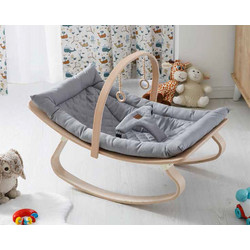 Ρηλάξ Ξύλινο WOODEN (Γκρι)