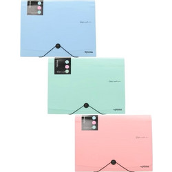 Γραματιοθήκη Optima Pastel (A4) 13 θήκες (Διαφ. Χρωμ)