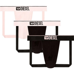 Diesel ανδρικά σλιπάκια Umbr Jocky Three pack Jockstrap (Συσκ.3 τμχ.)-00SH9I-0GDAC-E7300 Ροζ-Μαύρο