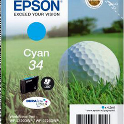 Epson 34 Cyan Μελάνι Εκτυπωτή Inkjet C13T346240