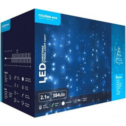 Modee Lighting 384 Χριστουγεννιάτικα Λαμπάκια LED Ψυχρά Λευκά 2.1m