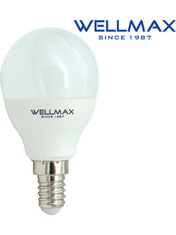 ΛΑΜΠΑ LED G45 E14 6W 540LM 200 3000K WARM WHITE WELLMAX (ΣΕΤ ΜΕ 10)