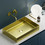 Karag SATURN Oro BB9812-BG Επικαθήμενος Νιπτήρας Μπάνιου Inox 55x38x10cm Χρυσός